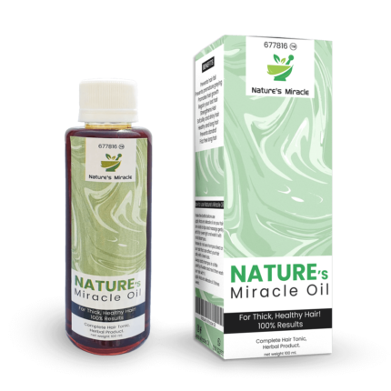 Nature’s Miracle Hair Oil secret blend nourishes your hair, prevents hair fall, and promotes healthy long hair